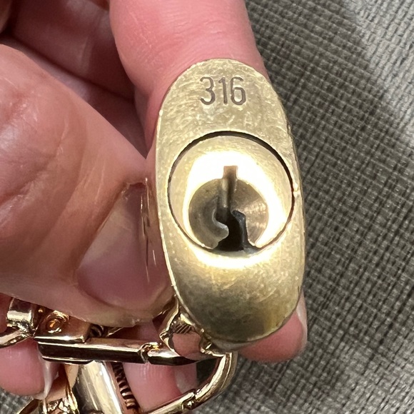 Authentic Louis Vuitton Gold Brass Lock # 316 (no key) - Picture 2 of 7